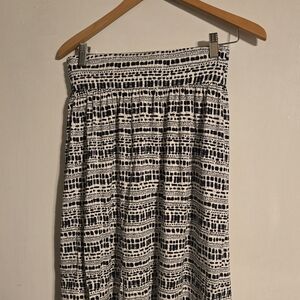 Lane Bryant Navy and White Skater Skirt